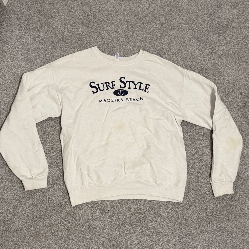 Surf Style Women’s Cream Crewneck Sweater